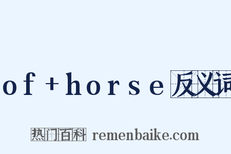 of+horse反义词是什么意思的图片